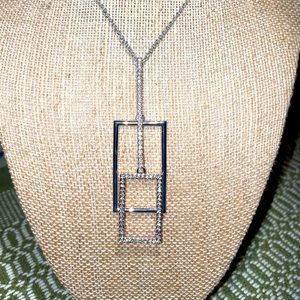 Be Open Pendant, Rhodium Plated